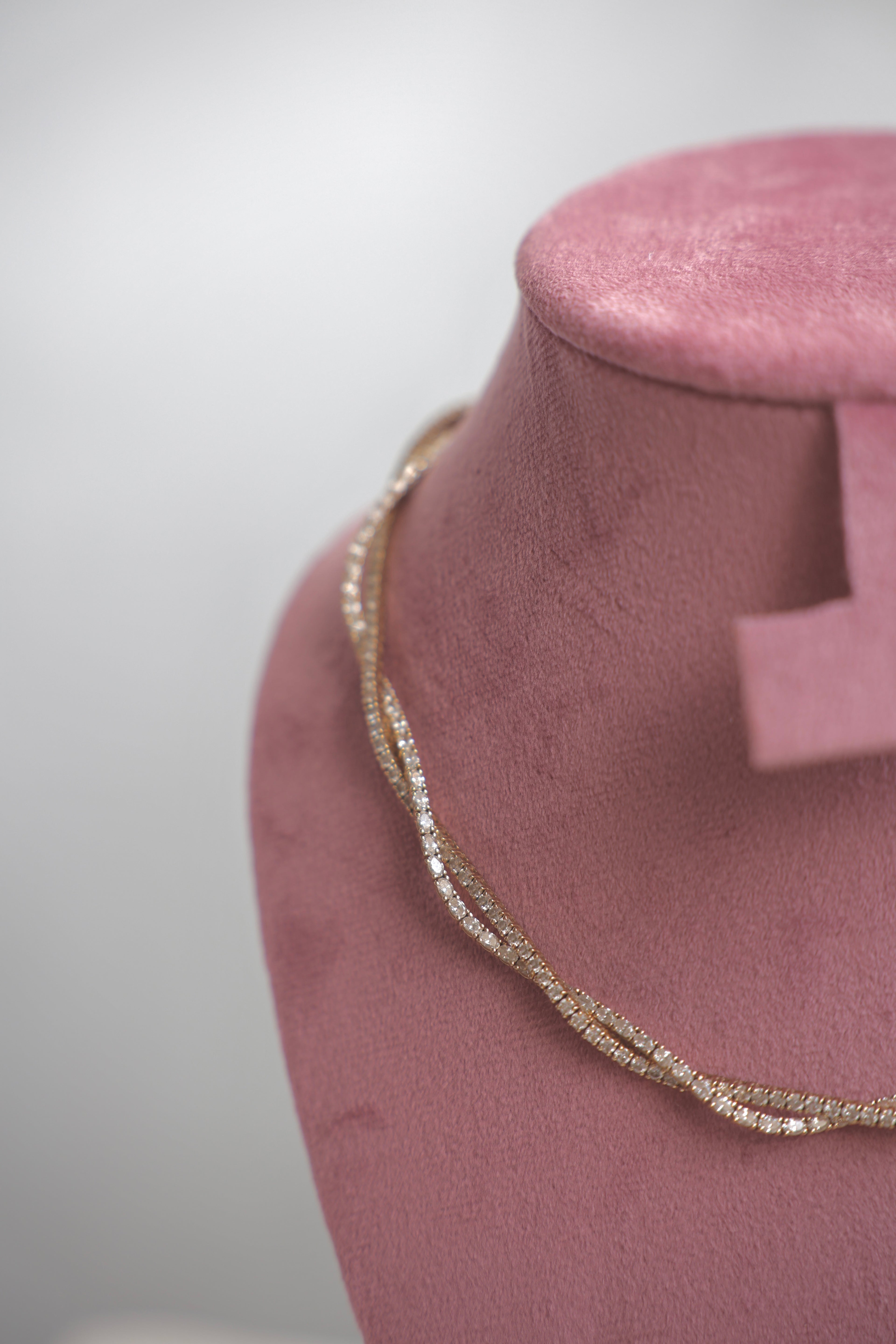East-West Oval Tennis Necklace