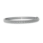 The Ginny Bracelet in solid 14k white gold with lab-grown diamonds by Lyra Fine Jewelry.