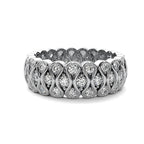The Ginny Ring in solid 14k white gold with lab-grown diamonds by Lyra Fine Jewelry.