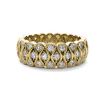 The Ginny Ring in solid 14k yellow gold with lab-grown diamonds by Lyra Fine Jewelry.