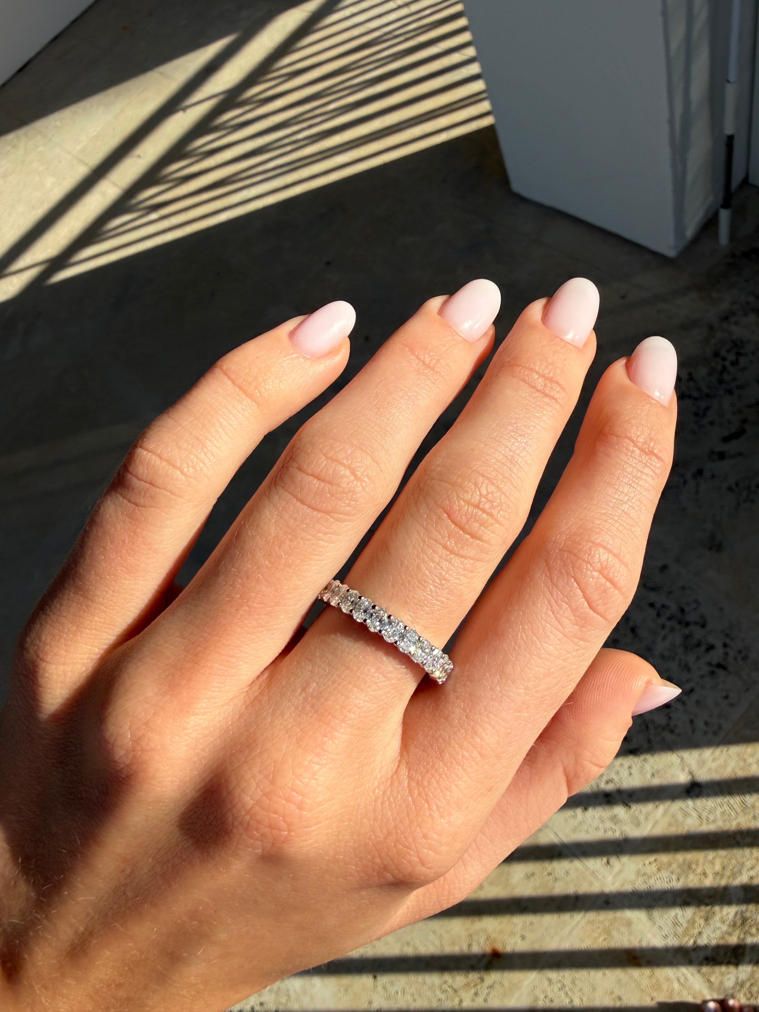 Oval Diamond Eternity Band