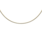 Classic round lab diamond tennis necklace in solid 14k gold