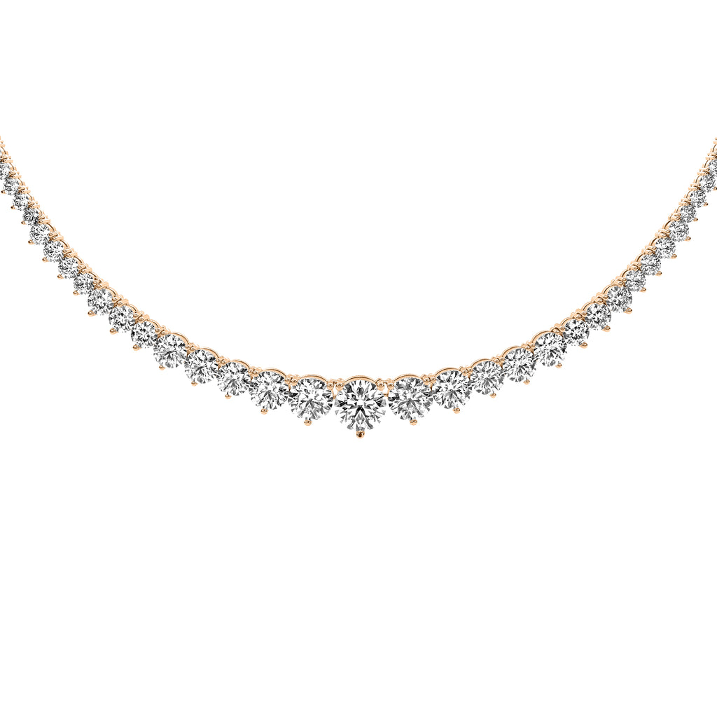 Graduated Round Tennis Necklace