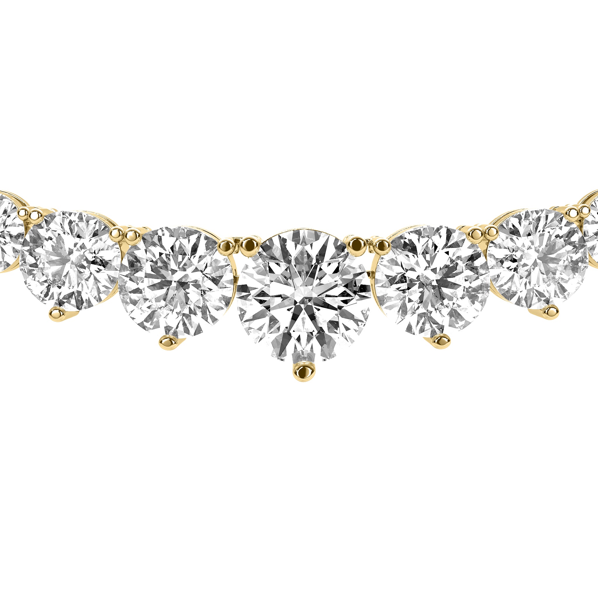 Graduated Round Tennis Necklace