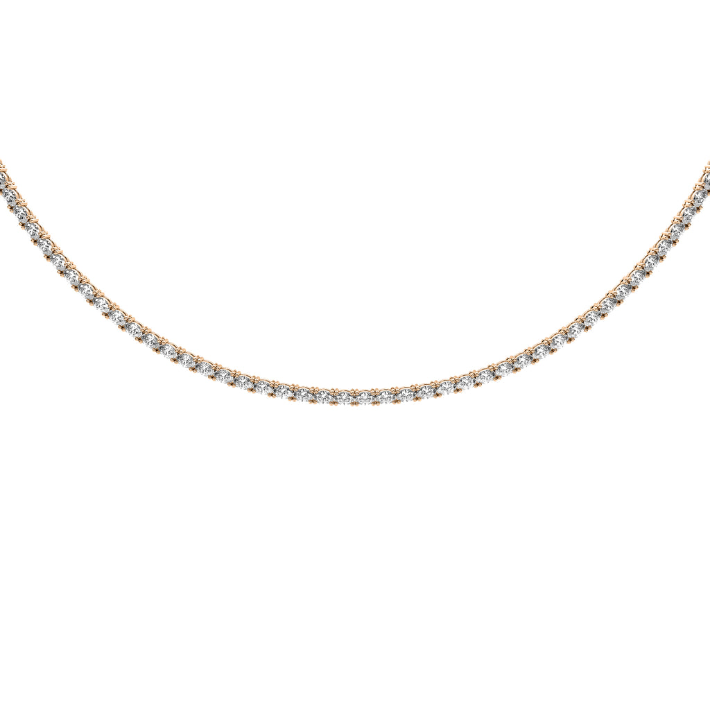 East-West Oval Tennis Necklace