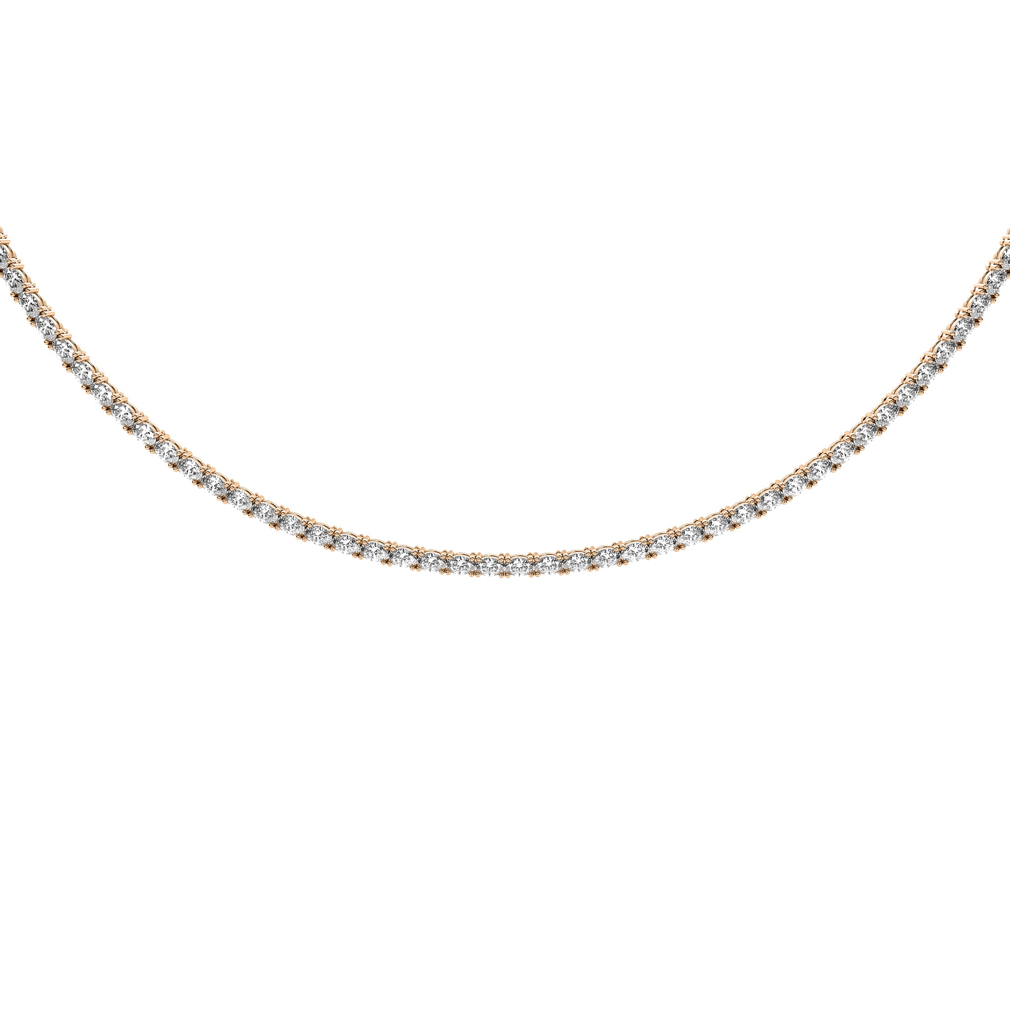 East-West Oval Tennis Necklace