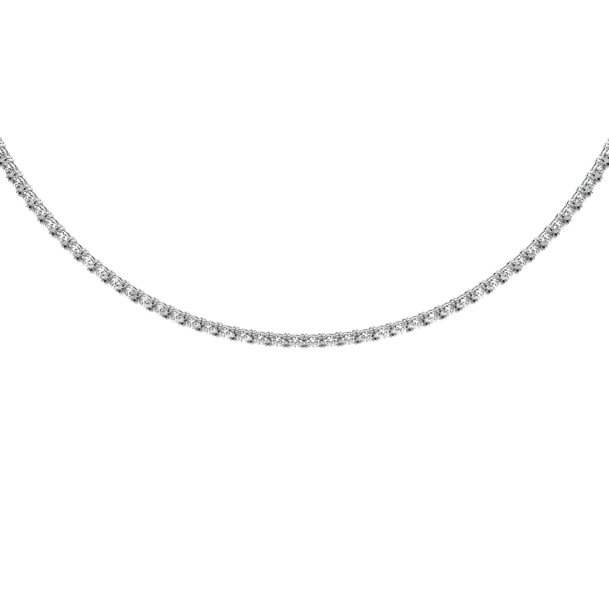 East-West Oval Tennis Necklace