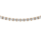 East-West Oval Tennis Necklace