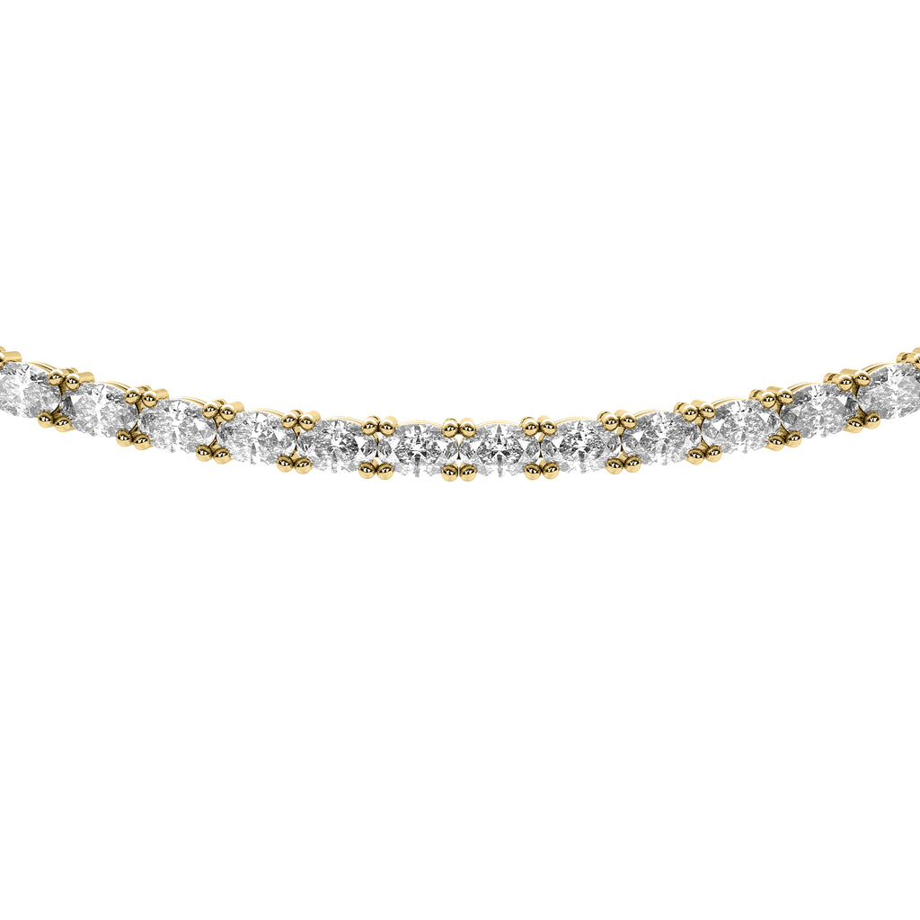 East-West Oval Tennis Necklace