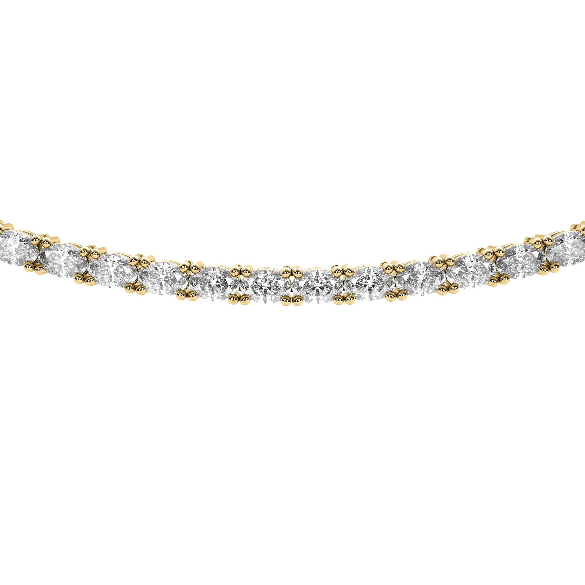 East-West Oval Tennis Necklace