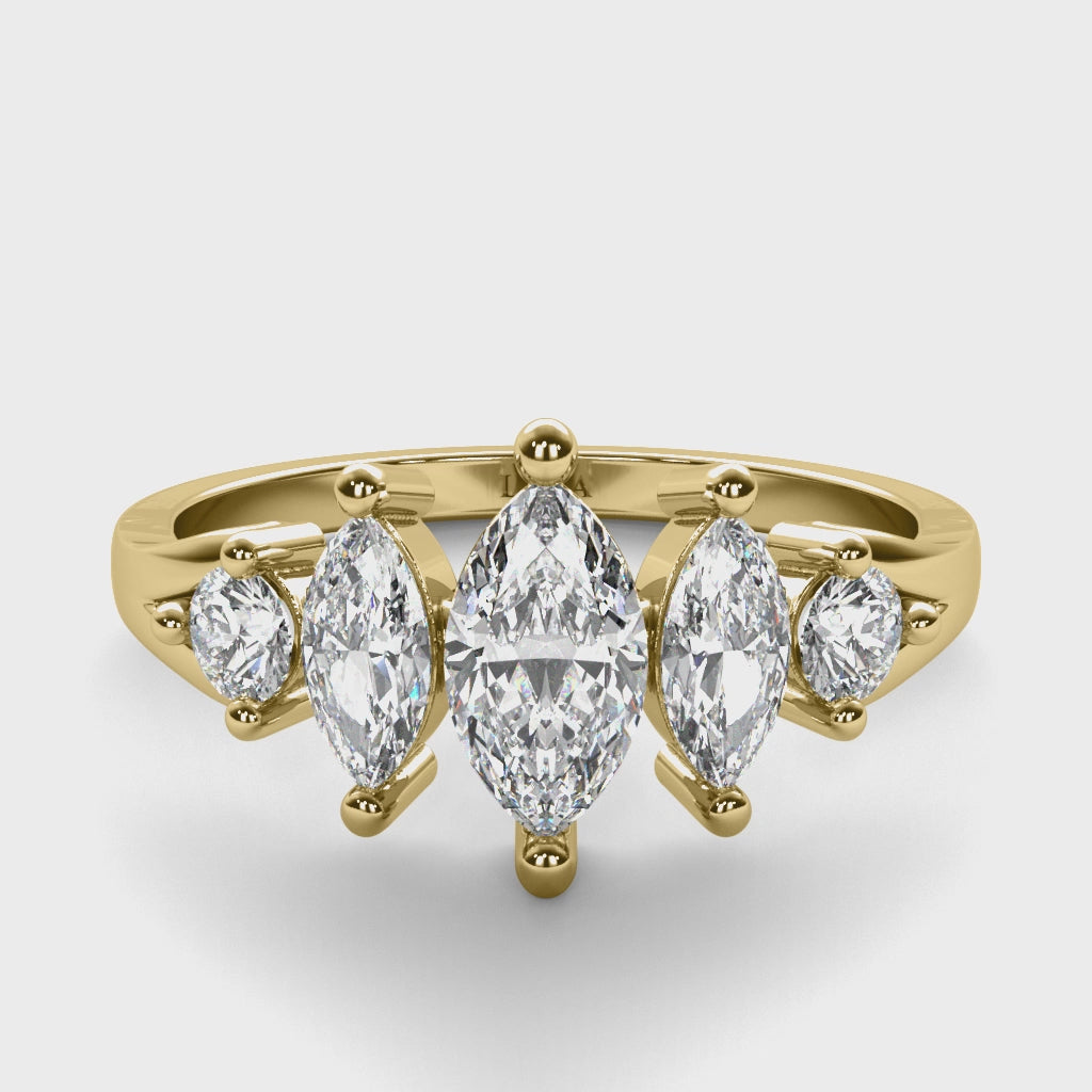 Marquise Crown Ring