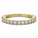Round lab diamond 3/4 eternity band in solid 14k gold
